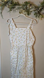 Zara Floral Polka Dot Pocket Wide Leg Jumpsuit Size Small - Picture 1 of 7