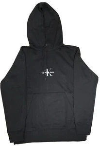 Calvin Klein Men Relaxed Fit Front Embroidered Logo Hoodie, Black, Size 2XL - Picture 1 of 2