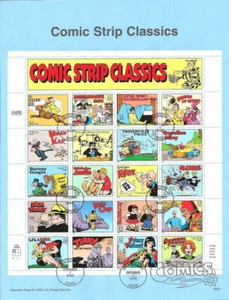 #9542 32c Comic Strip Briefmarken MS20 #3000 USPS Souvenirseite - Bild 1 von 1