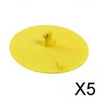 5xDrain Odor Mat Universal Silicone Drain Mat for Household Hotel Laundry Yellow