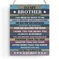 Gifts for Brother To My Brother Wooden Hanging Sign Brother Gifts from Sister...