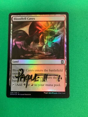 MTG Magic Bloodfell Caves FOIL Signed Artist Proof x1 Eternal Masters Paquette - Image 1 of 2