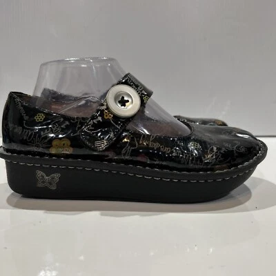 Alegria Shoes Womens EU 38 US 8 Black Mary Jane Paloma Peace and Love - Image 1 of 4