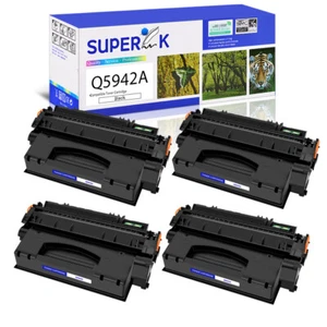 4PK Q5942A 42A High Yield Toner Cartridge Compatible for HP LaserJet 4240n 4250 - Afbeelding 1 van 24