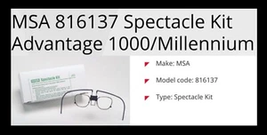 MSA Spectacle Kit use with Advantage 1000/Millennium Gas Mask Facepieces 816137 - Picture 1 of 6