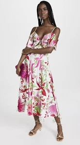 Cult gaia Dina Cutout Floral Line Blind Midi dress Size 2 NWT - Picture 1 of 5