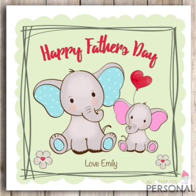 ALL THINGS PERSONAL Personalised Fathers Day Card Cute Father's Day Card Dad Daddy from Daughter