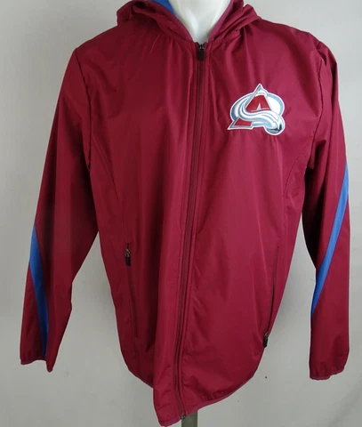 Colorado Avalanche NHL Team Apparel Men's Full-Zip Hooded Windbreaker Cover