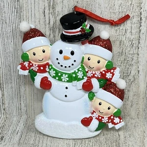 Polar X Family Building Snowman Christmas Ornament - NEW - Picture 1 of 4