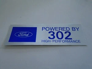 Reproduction Ford Powered By 302 Hi-Performance Valve Cover Decal - Bild 1 von 1