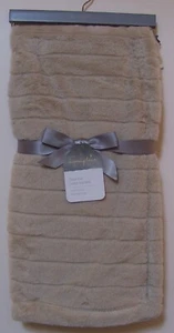 Dreamy Lane Very Soft Plush Warm Cozy Taupe Faux Fur Baby Blanket - Picture 1 of 2