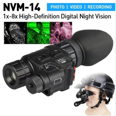 Digital Helmet Night Vision NVM-14 Monocular Infrared  WIFI Image Video Records - Image 1 of 4