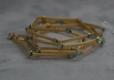 NUEVA Gargantilla Pulsera Envolvente Azul Alambre Lleno Dorado Retirado Susurros Estacionales 3051 Foto 1 de 4