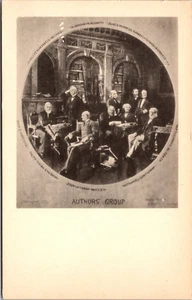 Authors' Group "The City" Longfellow Emerson Holmes Alcott Art POSTCARD D1 - Picture 1 of 2