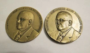 1944 ROCHESTER NUMISMATIC ASSOC PRÄSIDENTEN MEDAILLE 2 STCK. BRONZE UND BRONZE/BLEI - Bild 1 von 2