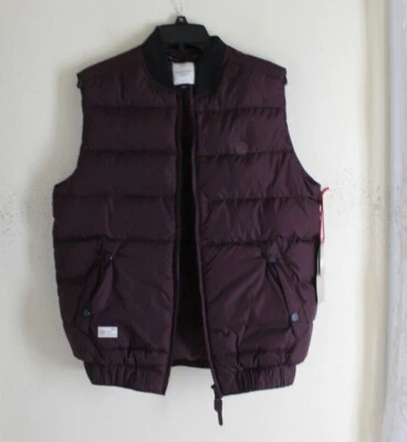 Nuevo con etiquetas Chaleco Acolchado Chaleco Chaqueta Gillet Hombre Marshall Artist Talla L Plumón de Ganso Púrpura  Foto 1 de 4