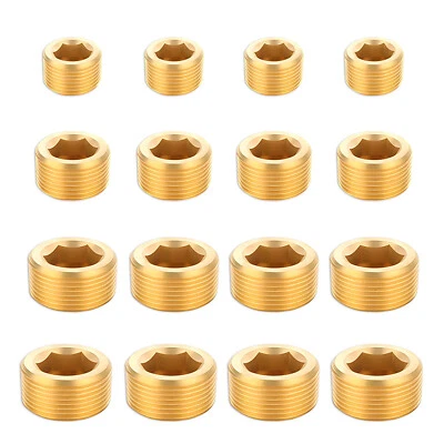 Male BSP Brass Plug Allen Key Countersunk Hex Socket 1/8" 1/4" 3/8" 1/2" 3/4" 1" - Image 1 of 3