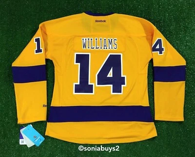 Reebok Women's WILLIAMS LA Kings Premier Alternate Jersey, Gold, Size L - Image 1 of 4