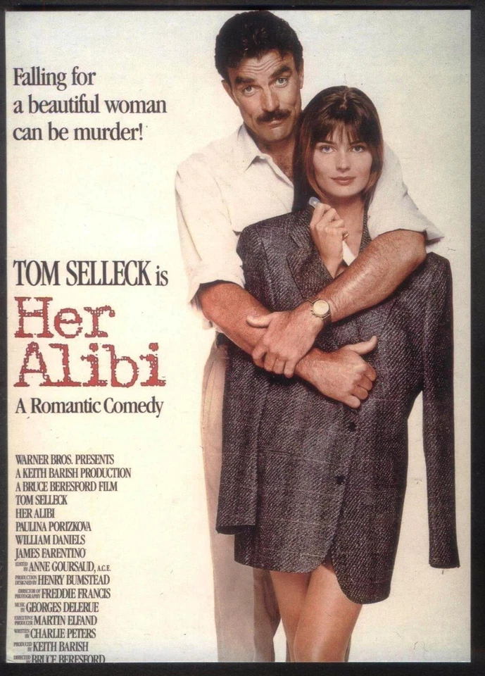 Modern FILM POSTER Postcard: HER ALIBI (Tom Selleck). Free UK p&p - Image 1 of 1