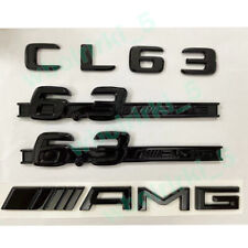 Für Mercedes Benz CL63 AMG 6.3AMG Flache Embleme Aufkleber Schwarz Glänzend Auto