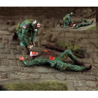 Resin 1/72 Diorama Miniature Toys Hartmann Pilot Solider Painted Dolls Scene - Image 1 of 4