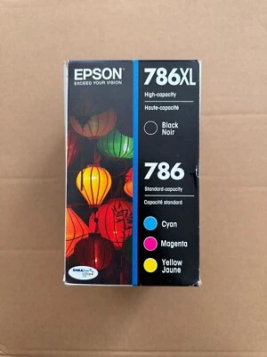4PK Genuine Epson 786XL Black & Standard 786 Color EXP. 2025 NEW SEALED - Image 1 of 2
