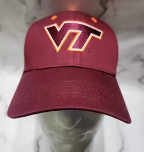 Virginia Tech Hokies Embroidered Strapback Hook & Loop Hat Captivating Headgear - Picture 1 of 10