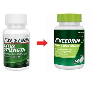 편두통 엑세드린 Excedrin Extra Strength Excedrin Migraine 300정 한국직배송 (개인통관번호 메세지란에 기재필수 - Picture 1 of 12