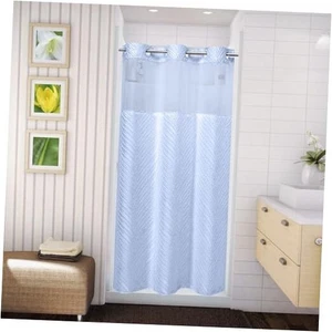 Stall ohne Haken getufteter Duschvorhang mit Druckknopf 36" B x 74" L (1er Pack) Frostblau - Bild 1 von 8