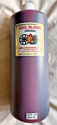 Professional Costume Fake Blood  Reel Creations Original Red 32oz NEW - Image 1 of 4