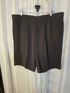 Dockers Premium Golf Shorts Dark Brown Pleat Front Size 38 Nwt - Picture 1 of 15