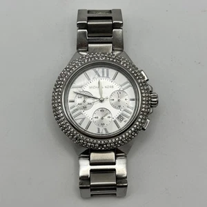 Damenuhr Kristall gepflastert Michael Kors Chronograph Datum MK-5634 Camille Silber - Bild 1 von 9