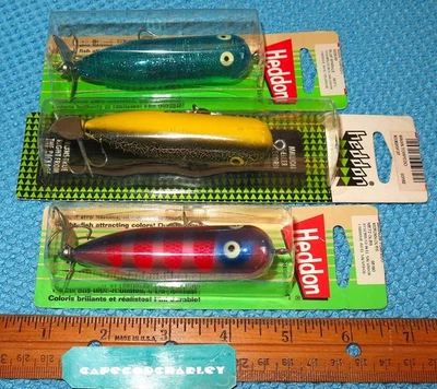 Lote de tres (3) torpedos magnum originales Heddon diferentes NOS #4 Foto 1 de 3