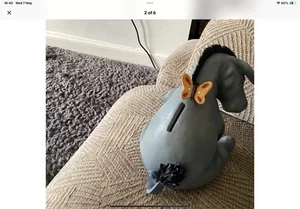 Large Classic Disney Eeyore Collectable Money Bank Butterfly Winnie The Pooh - Picture 1 of 6
