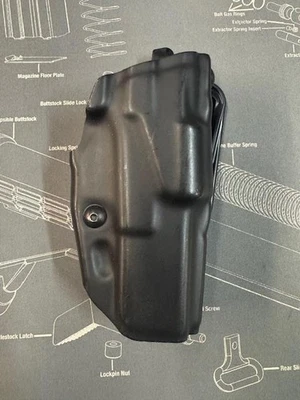 Safariland 6377-83-411 6377 ALS GLOCK 17, 22, 31 STX PLAIN BLACK RIGHT Gen 1-5 - Image 1 of 4