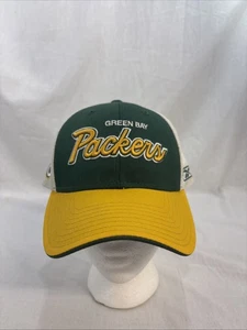 Green Bay Packers Reebok Mesh Snapback Hat NFL Green Yellow - Picture 1 of 5