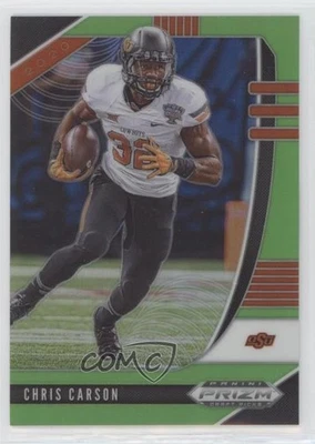 2020 Panini Prizm Draft Picks Neon Green Prizm /125 Chris Carson #14 - Image 1 of 2