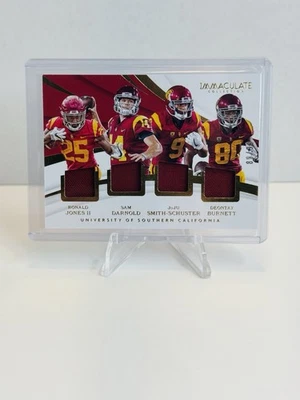 Sam Darnold Jones Burnett RC+Bonus 2018 Immaculate Collegiate USC Quad Patch/99 - Image 1 of 4