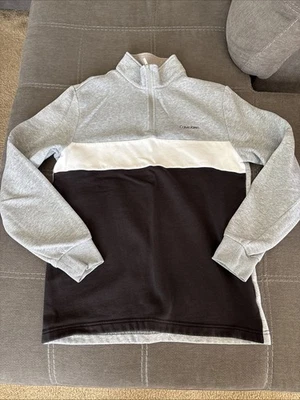 Calvin Klein Men’s Quarter Zip Colorblock Pullover Sweater Size L - Image 1 of 4