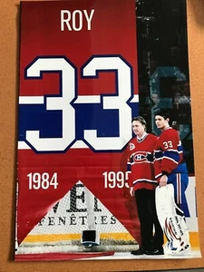 Patrick Roy #33 Montreal Canadiens NHL Banner Carey Price Photo 8x12 Lab printed - Picture 1 of 1