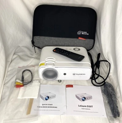 VANKYO Leisure D30T Mini Wi-Fi Projector White 1280x720P - Image 1 of 4