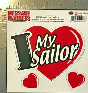 US MARINE ""I LOVE (HEART) MY SAILOR"" & 2 KLEINE HERZMAGNETE - Bild 1 von 2
