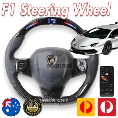 Luz de cambio de fibra de carbono LED RPM volante para Lamborghini AVENTADOR SVJ Foto 1 de 4