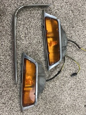 Chrysler Imperial 1963 lado izquierdo derecho lámpara de estacionamiento conjunto de 2 lentes OEM Foto 1 de 4