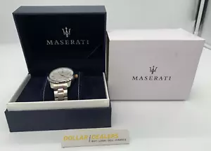 MASERATI Mens Watch 55768 Silver Stainless Steel w/box - Picture 1 of 11
