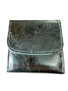 ADRIENNE VITTADINI Ice Blue Crackled-Look Snap Wallet Metallic - Picture 1 of 11