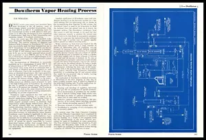 1939 Dow Chemical Dowtherm Dampfheizung Prozessdiagramm Artikel 2-seitige Druckanzeige - Bild 1 von 1