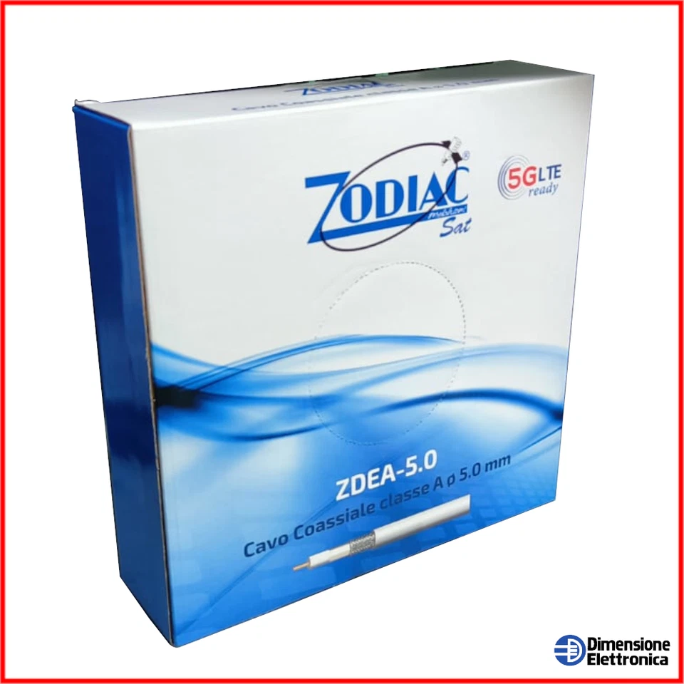 MELCHIONI Cavo Tv Antenna Satellite Coassiale Filo Zodiac Sky 5G Lte Digitale classe A 5mm
