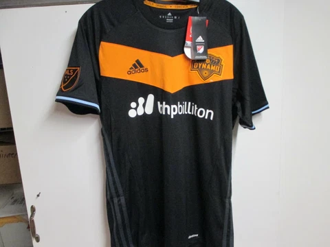 HOUSTON DYNAMO SOCCER (ADIDAS) "MLS" GAME JERSEY (SMALL) NW $90 TEAM COLORS RARE Cover