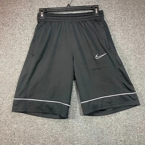 NIKE Short Adult Small Black Dri-Fit Swoosh Logo Workout Drawstring Mens. - Picture 1 of 11